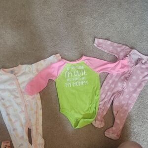 Green and Pink Kids One Piece